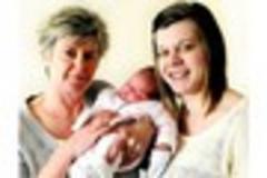 Baby Olivia has the same birthday as mum and grandma!